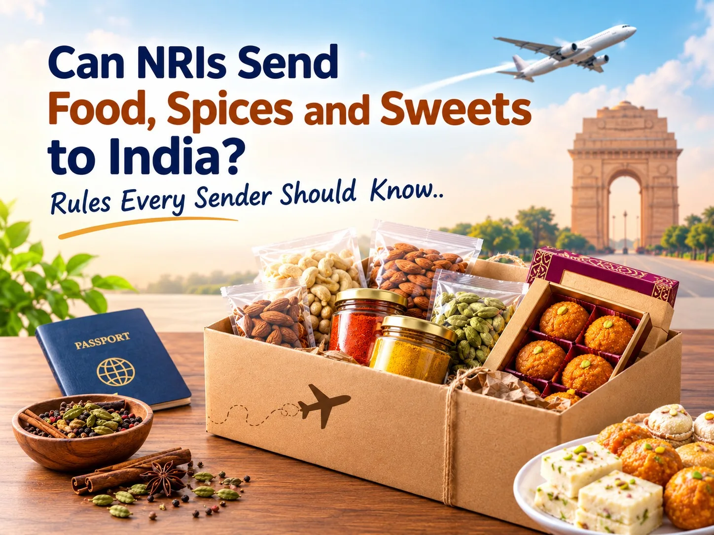 Food packages prepared for shipping from USA to India